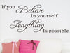 Believe In Yourself Home Decor Creative Quote Wall