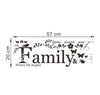 Family Love Never Ends Quote Vinyl Wall Decal Wall