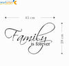 Family Is Forever Home Decor Creative Quote Wall Decals